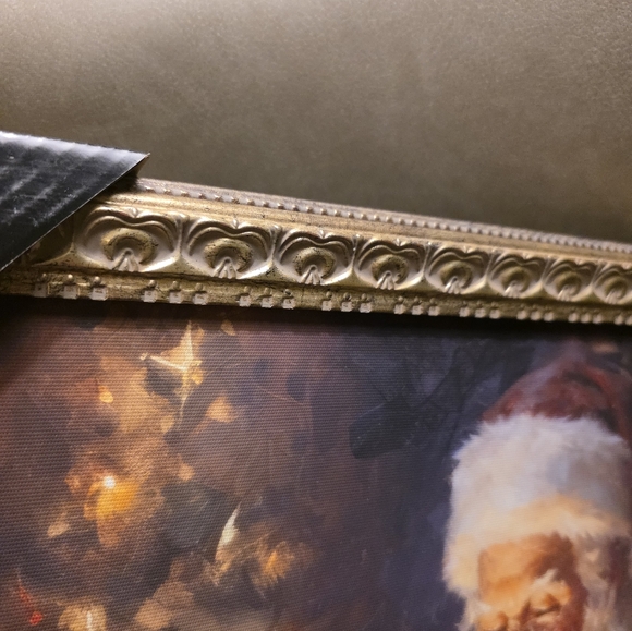 Santa Claus Reading by Candlelight Framed Art HomeGoods Petal Lane Home Christma - Picture 7 of 10